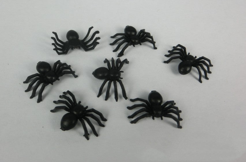 Plastic Halloween Spiders — Pack of 50