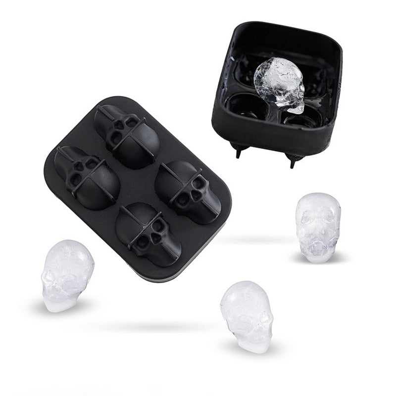 3D Skull Ice Cube Mould — Silicone — view 2