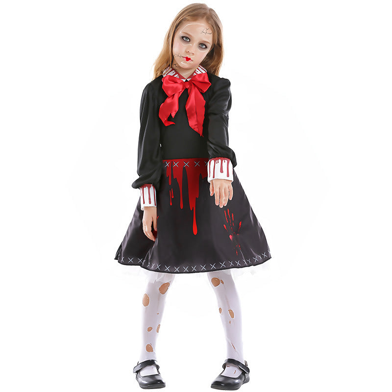 Horror Doll Costume — Bloodied Zombie — view 4