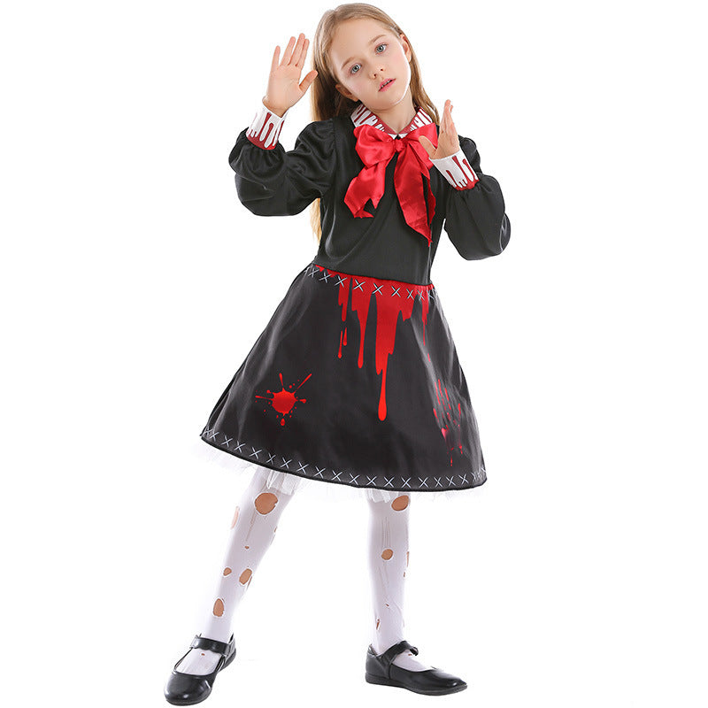Horror Doll Costume — Bloodied Zombie — view 3