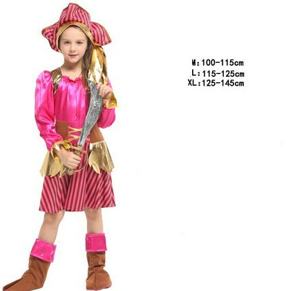 Kids Pirate Costume — Shirt, Belt, Headscarf — view 3