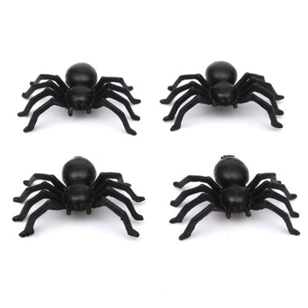 Plastic Halloween Spiders — Pack of 50