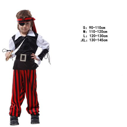Kids Pirate Costume — Shirt, Belt, Headscarf — view 5