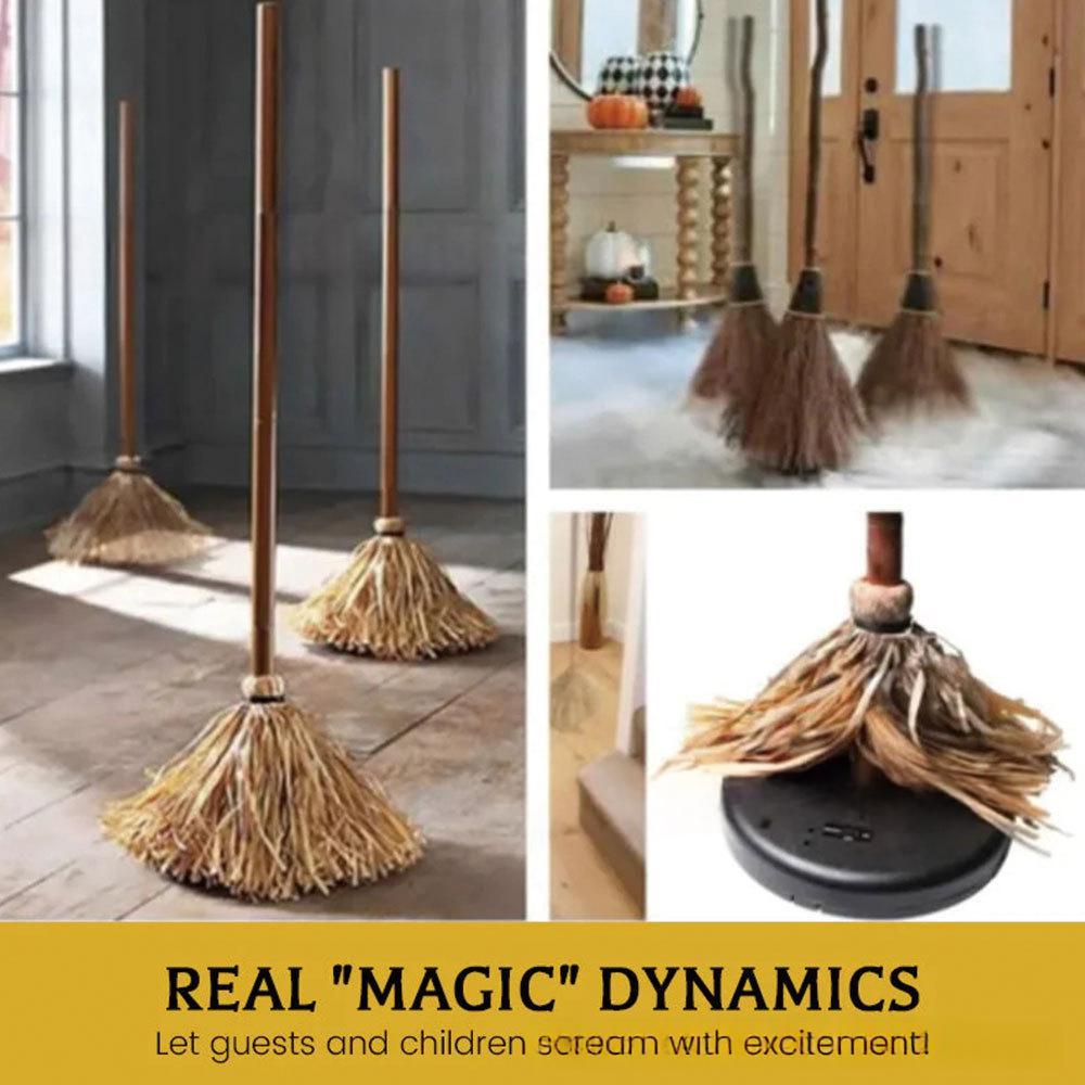 Sound-Activated Moving Broom — Animated Halloween Prop