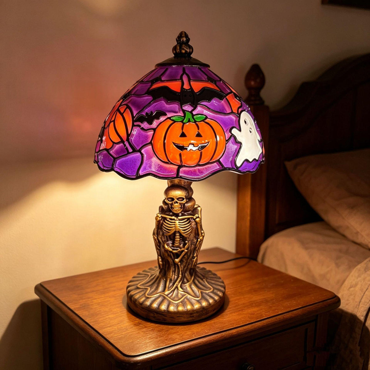 Resin Pumpkin Night Light — USB, Retro Style — view 15