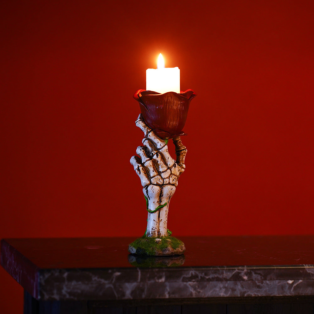 Vintage Resin Candle Holder — Dark Romantic Decor — view 2