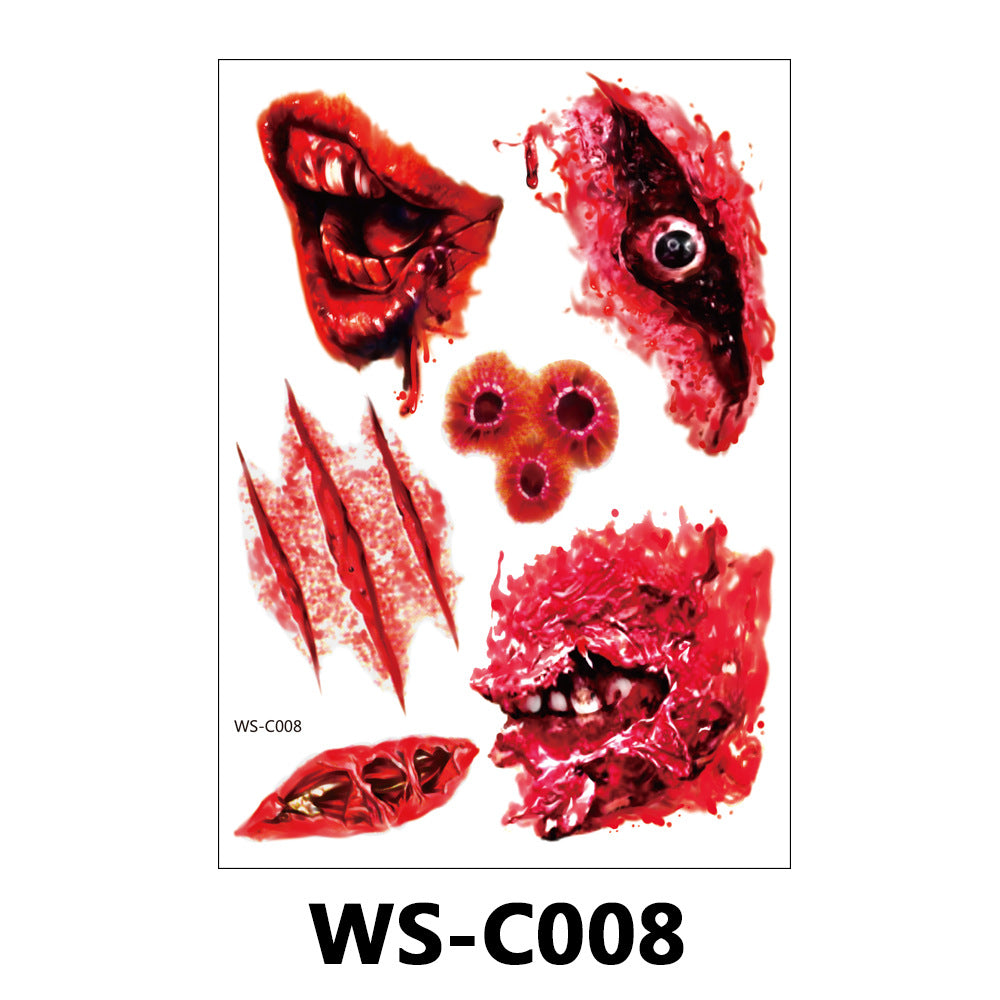 Fake Scar Stickers — Transparent, Waterproof — view 9