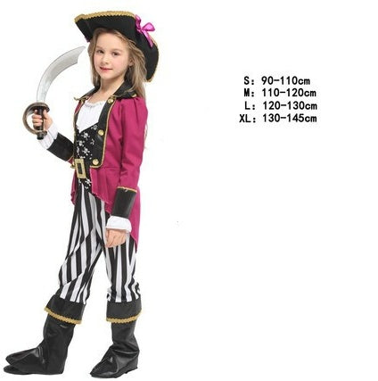 Kids Pirate Costume — Shirt, Belt, Headscarf — view 2