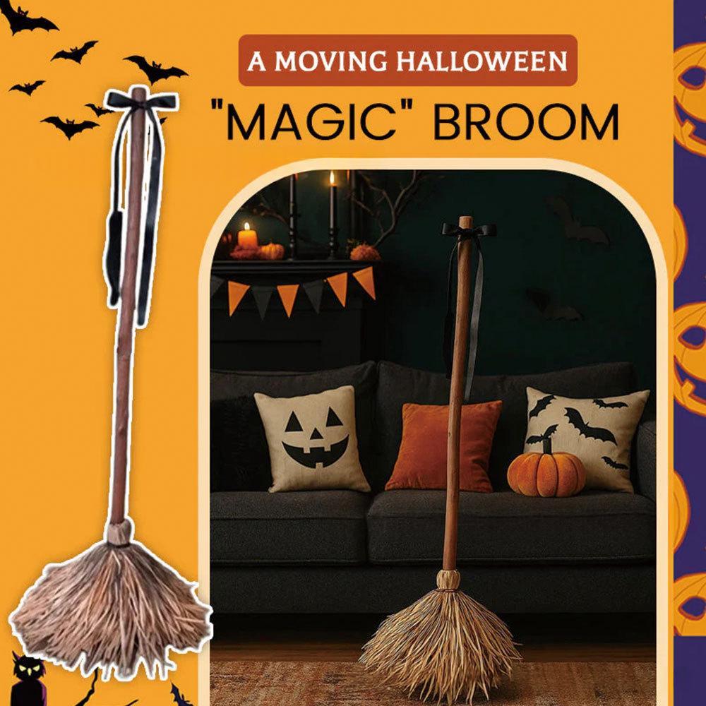 Sound-Activated Moving Broom — Animated Halloween Prop