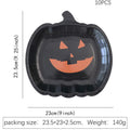 Halloween Paper Plates — Reinforced Card, Pumpkin Print — view 6