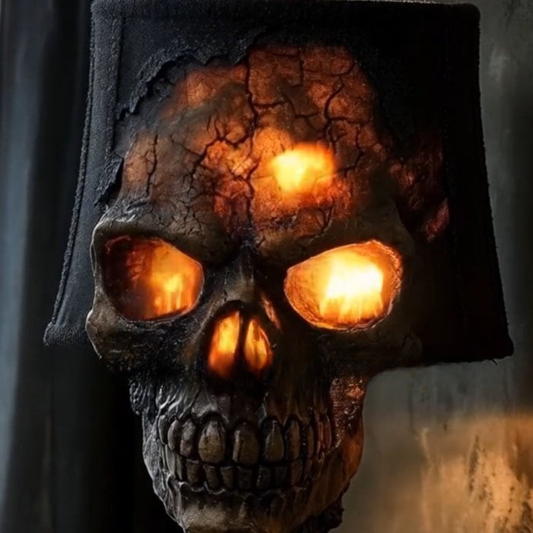 Resin Garden Skull Lamp — Outdoor Decor — view 2