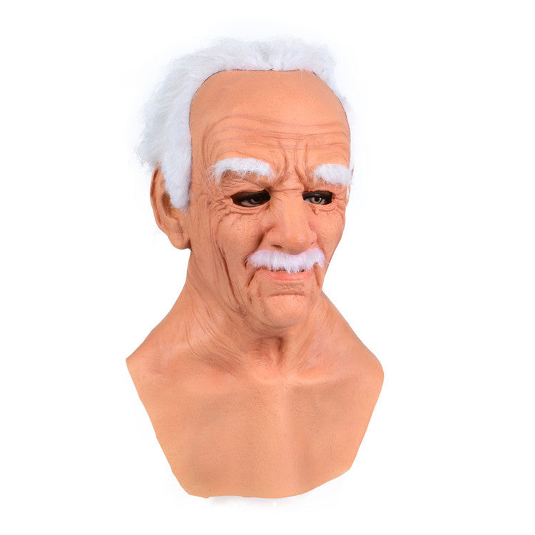Masque de vieille dame en latex — Avec perruque — vue 9