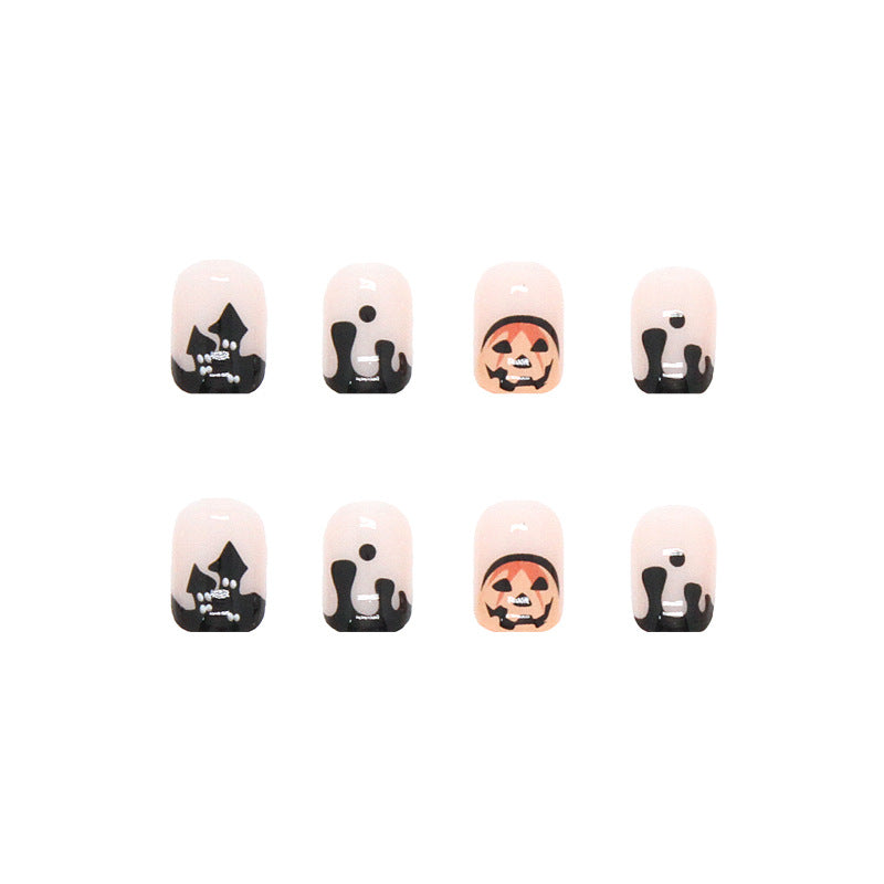 Dark Halloween Press-On Nails — Short Gothic Set