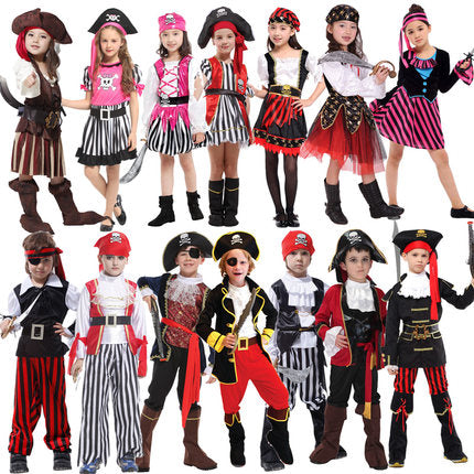 Kids Pirate Costume — Shirt, Belt, Headscarf — view 1