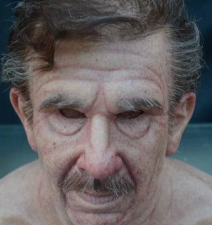 Latex Old Lady Mask — Wig Included