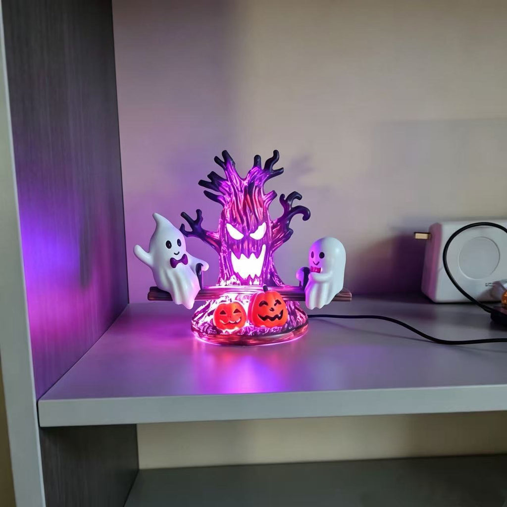Swinging Ghost Night Light — Hand-Painted Resin — view 8