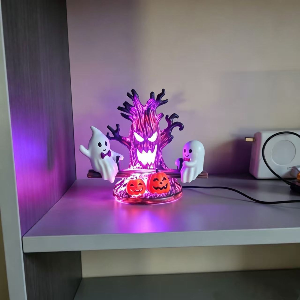 Swinging Ghost Night Light — Hand-Painted Resin — view 8