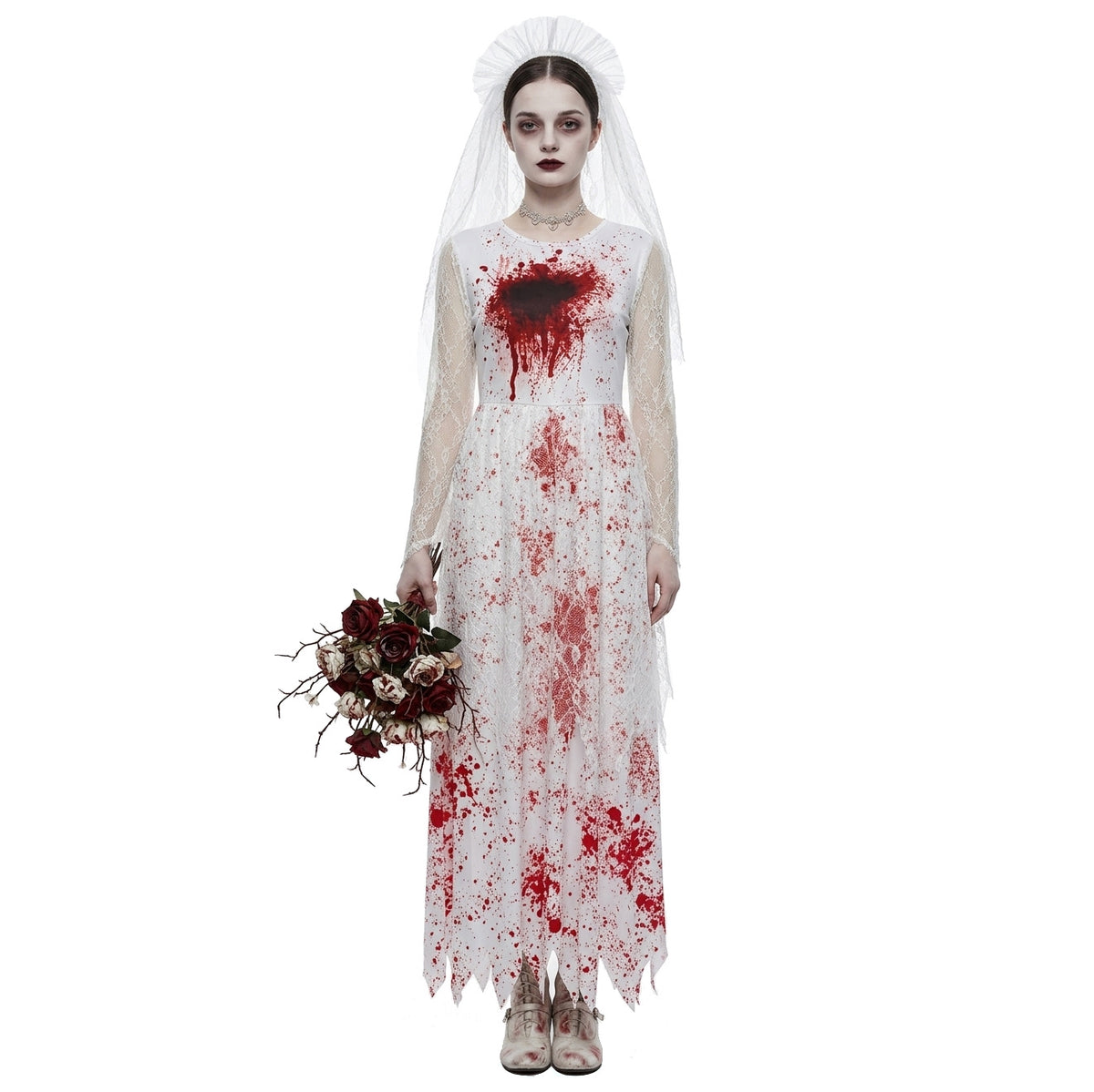 Ghost Bride Dress — White and Torn — view 7