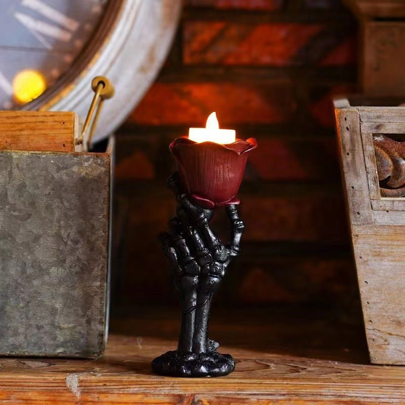 Vintage Resin Candle Holder — Dark Romantic Decor — view 3