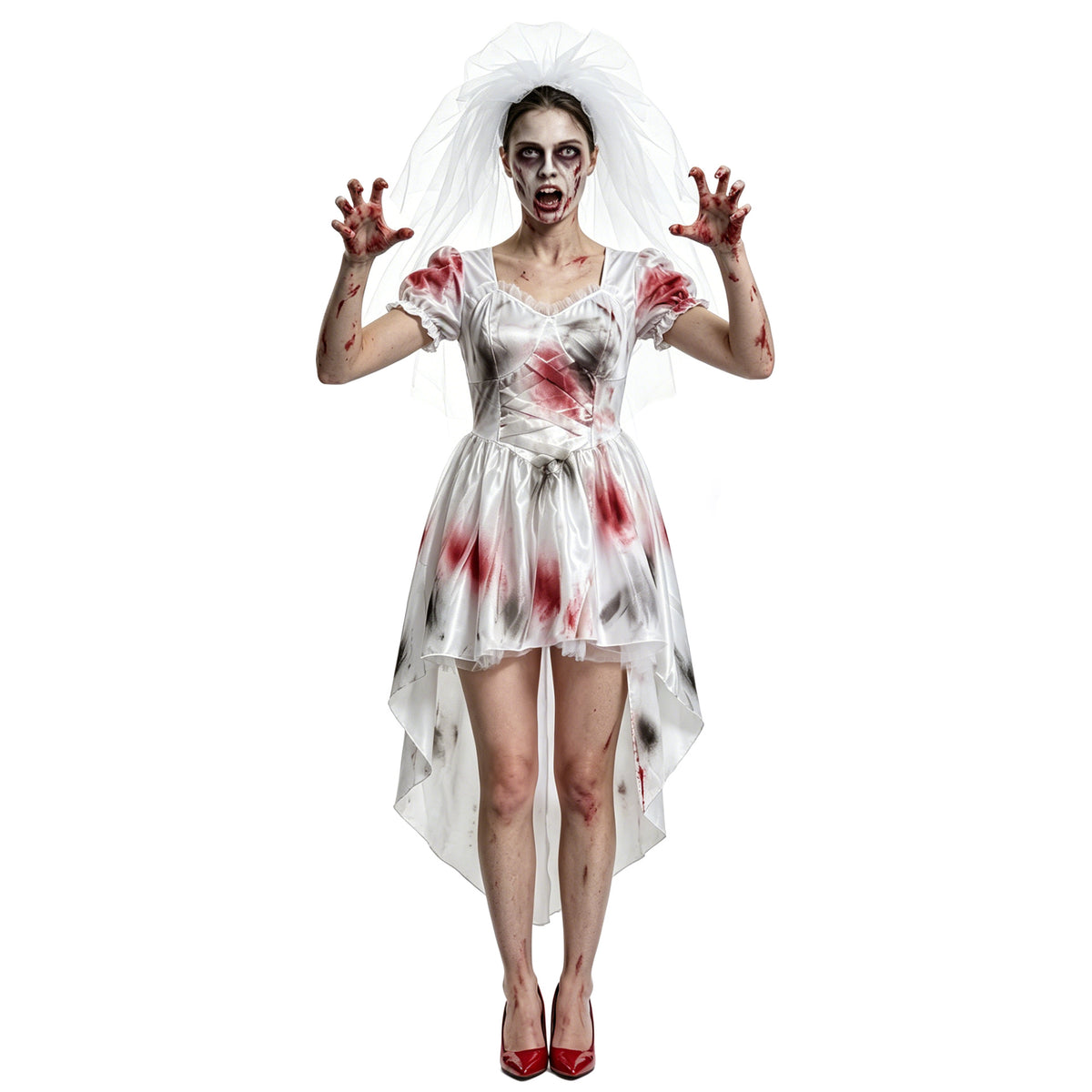Ghost Bride Dress — White and Torn — view 2