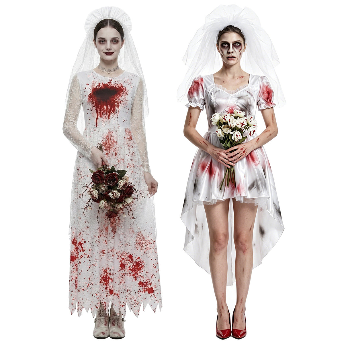 Ghost Bride Dress — White and Torn — view 1