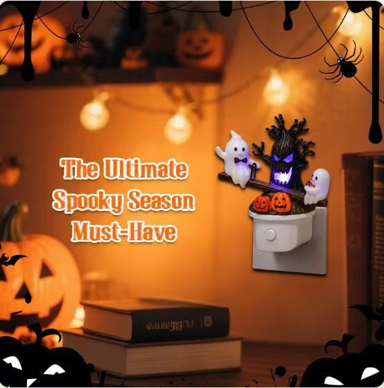 Swinging Ghost Night Light — Hand-Painted Resin — view 3