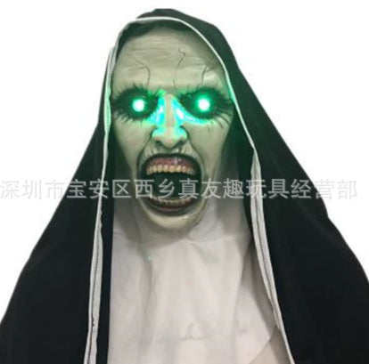 Latex Old Lady Mask — Wig Included