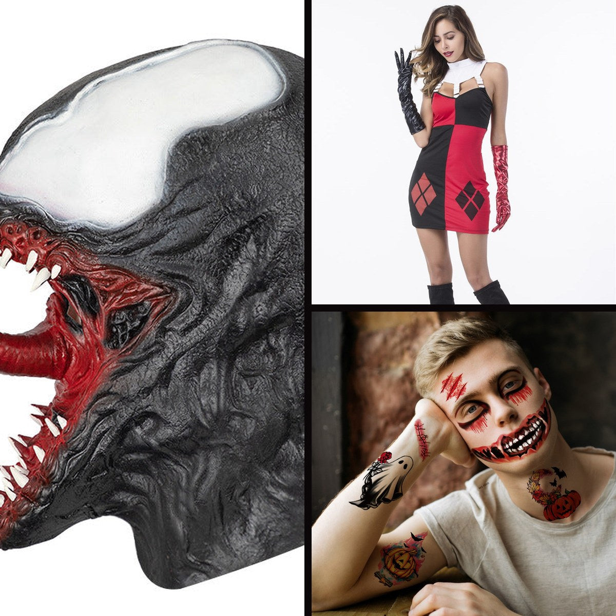 Classic Party Bundle — Clown, Mask and Scars — les 3 pièces du lot