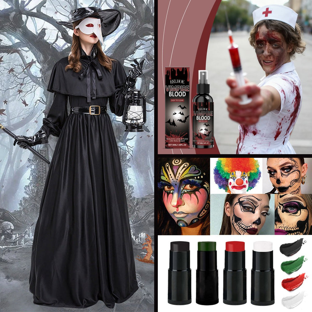 Plague Doctor Bundle — Men · Costume, Blood, Makeup — les 3 pièces du lot