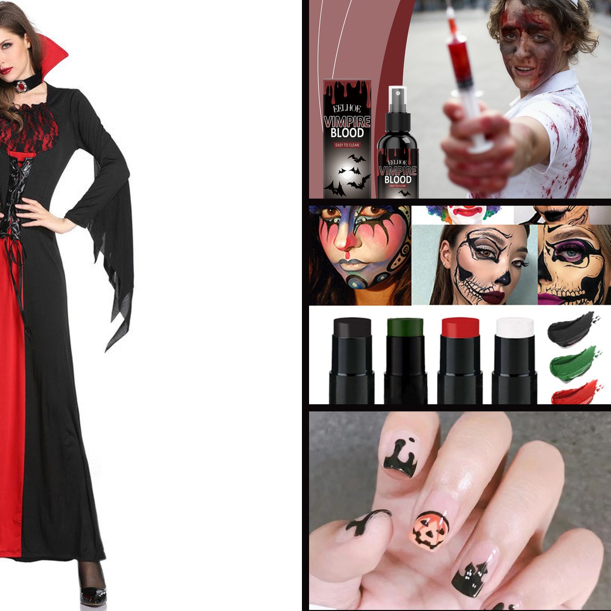 Vampire Bundle — Women · Costume, Blood, Makeup — les 4 pièces du lot